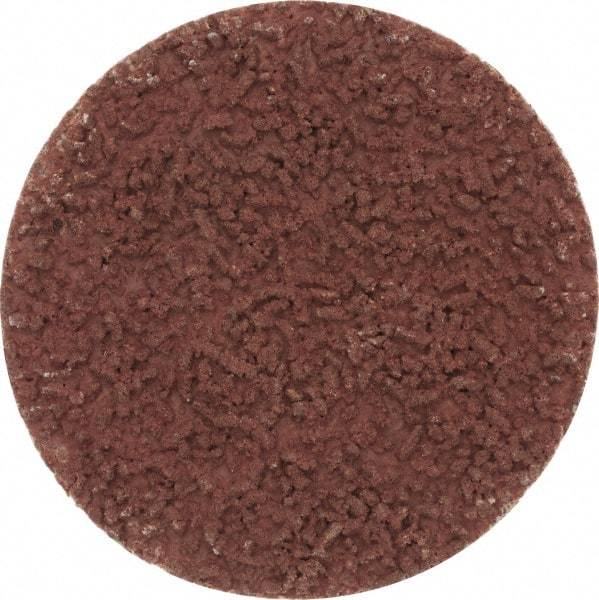 Made in USA - 1-1/2" Disc Diam, 240 Grit, Aluminum Oxide Quick Change Disc - Type S Attaching System, Coated, Brown, Very Fine Grade - Apex Tool & Supply
