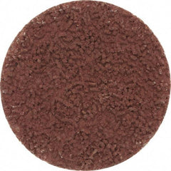 Made in USA - 1-1/2" Disc Diam, 240 Grit, Aluminum Oxide Quick Change Disc - Type S Attaching System, Coated, Brown, Very Fine Grade - Apex Tool & Supply