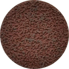 Made in USA - 1-1/2" Disc Diam, 320 Grit, Aluminum Oxide Quick Change Disc - Type S Attaching System, Coated, Brown, Extra Fine Grade - Apex Tool & Supply
