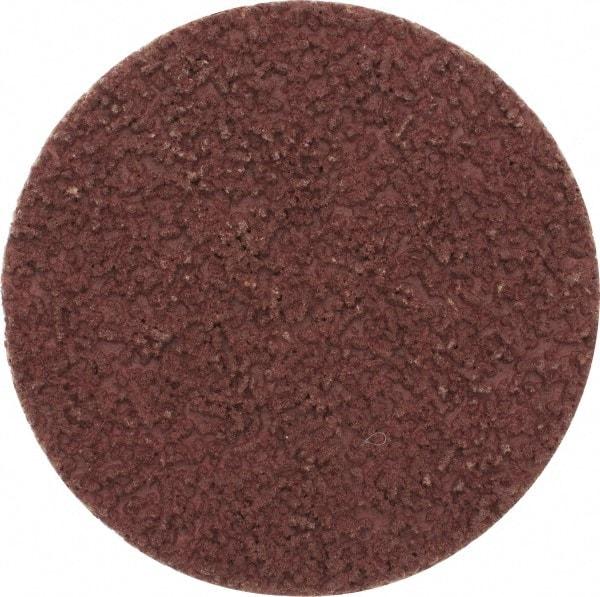 Made in USA - 2" Disc Diam, 180 Grit, Aluminum Oxide Quick Change Disc - Type S Attaching System, Coated, Brown, Very Fine Grade - Apex Tool & Supply