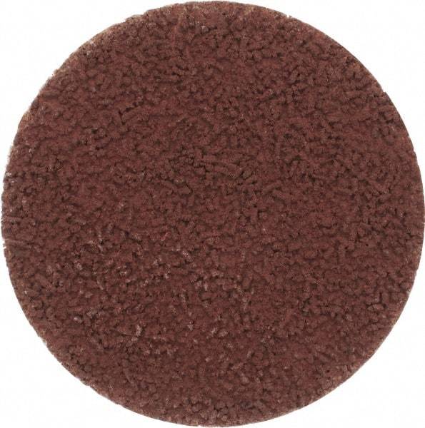 Made in USA - 2" Disc Diam, 240 Grit, Aluminum Oxide Quick Change Disc - Type S Attaching System, Coated, Brown, Very Fine Grade - Apex Tool & Supply