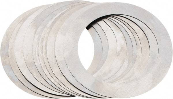 Made in USA - 0.007" Thick, 1-3/8" Inside x 1-7/8" OD, Round Shim - Uncoated 302/304 Stainless Steel - Apex Tool & Supply