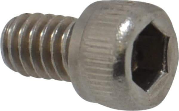 Value Collection - #8-32 UNC Hex Socket Drive, Socket Cap Screw - Grade 18-8 Stainless Steel, 1/4" Length Under Head - Apex Tool & Supply