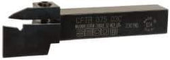 Seco - External Thread, 0.43" Max Depth of Cut, 3mm Min Groove Width, 5" OAL, Right Hand Indexable Grooving Cutoff Toolholder - 3/4" Shank Height x 3/4" Shank Width, LC..1603.. Insert Style, CFTR Toolholder Style, Series Multi-Directional Turning (MDT) - Apex Tool & Supply
