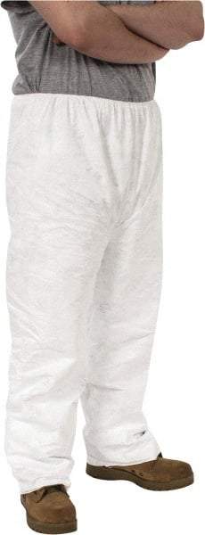 Dupont - Size 3XL, Tyvek General Purpose Work Pants - 27-1/2 Inch Waist, 30 Inch Inseam, White - Apex Tool & Supply