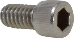 Value Collection - 1/4-20 UNC Hex Socket Drive, Socket Cap Screw - Grade 18-8 Stainless Steel, Fully Threaded, 1/2" Length Under Head - Apex Tool & Supply
