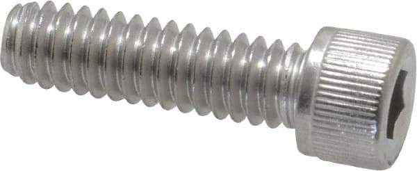 Value Collection - 1/4-20 UNC Hex Socket Drive, Socket Cap Screw - Grade 18-8 Stainless Steel, Fully Threaded, 7/8" Length Under Head - Apex Tool & Supply