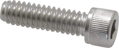 Value Collection - 1/4-20 UNC Hex Socket Drive, Socket Cap Screw - Grade 18-8 Stainless Steel, Fully Threaded, 7/8" Length Under Head - Apex Tool & Supply
