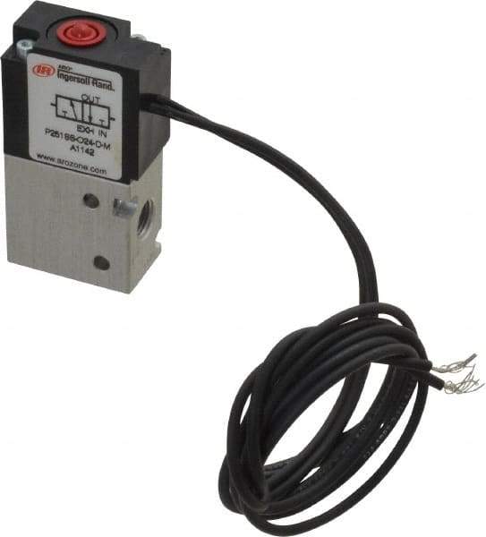 ARO/Ingersoll-Rand - 1/8", 3-Way Body Ported Stacking Solenoid Valve - 24 VDC, 0.2 CV Rate, 2.4" High - Apex Tool & Supply