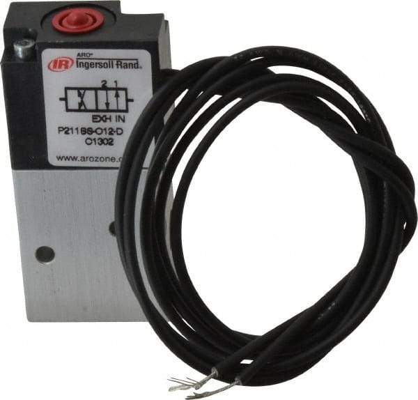 ARO/Ingersoll-Rand - 1/8", 4-Way Body Ported Stacking Solenoid Valve - 12 VDC, 0.2 CV Rate, 2.8" High - Apex Tool & Supply