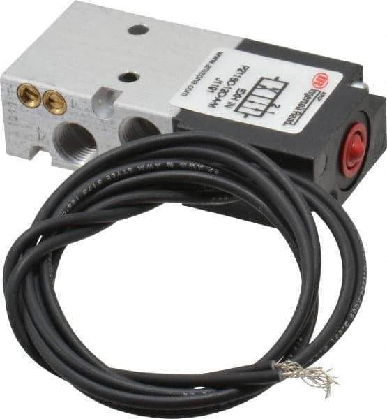 ARO/Ingersoll-Rand - 1/8", 4-Way Body Ported Stacking Solenoid Valve with Speed Control - 120 VAC, 0.2 CV Rate, 2.8" High - Apex Tool & Supply