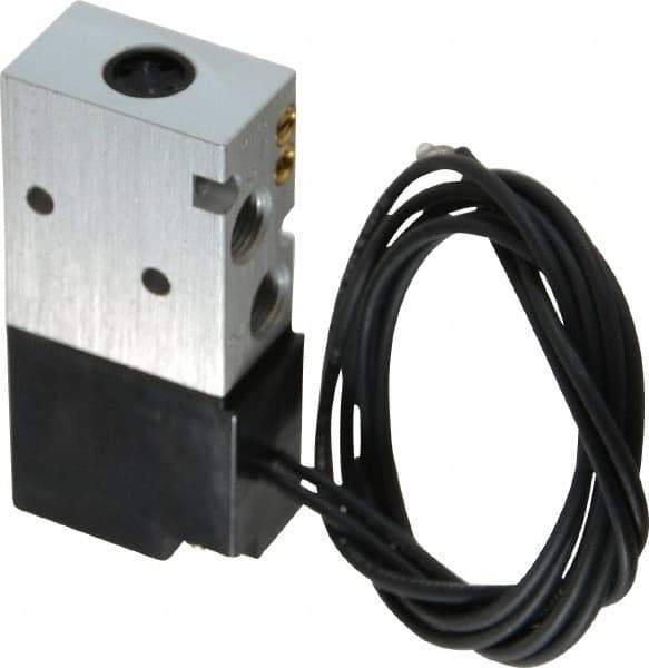 ARO/Ingersoll-Rand - 1/8", 4-Way Body Ported Stacking Solenoid Valve with Speed Control - 12 VDC, 0.2 CV Rate, 2.8" High - Apex Tool & Supply