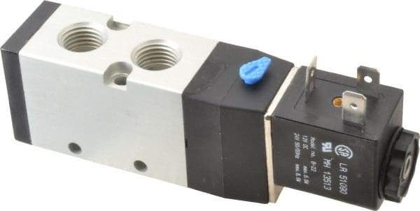 ARO/Ingersoll-Rand - 1/4", 4-Way 2-Position Maxair Stacking Solenoid Valve - 12 VDC, 0.7 CV Rate, 1.37" High - Apex Tool & Supply