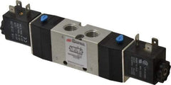 ARO/Ingersoll-Rand - 1/4", 4-Way 2-Position Maxair Stacking Solenoid Valve - 24 VDC, 0.7 CV Rate, 1.37" High - Apex Tool & Supply