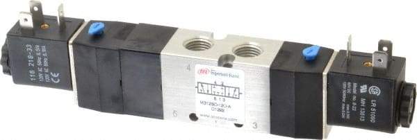 ARO/Ingersoll-Rand - 1/4", 4-Way 3-Position Maxair Stacking Solenoid Valve - 120 VAC, 0.7 CV Rate, 1.81" High - Apex Tool & Supply