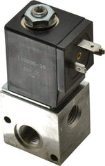 ARO/Ingersoll-Rand - 1/4", CAT Series 3-Way 2-Position Stacking Solenoid Valve - 12 VDC, 0.2 CV Rate, 3-1/2" High - Apex Tool & Supply