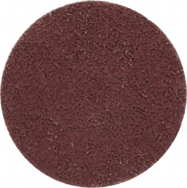 Made in USA - 2" Disc Diam, 400 Grit, Aluminum Oxide Quick Change Disc - Type S Attaching System, Coated, Brown, Super Fine Grade - Apex Tool & Supply