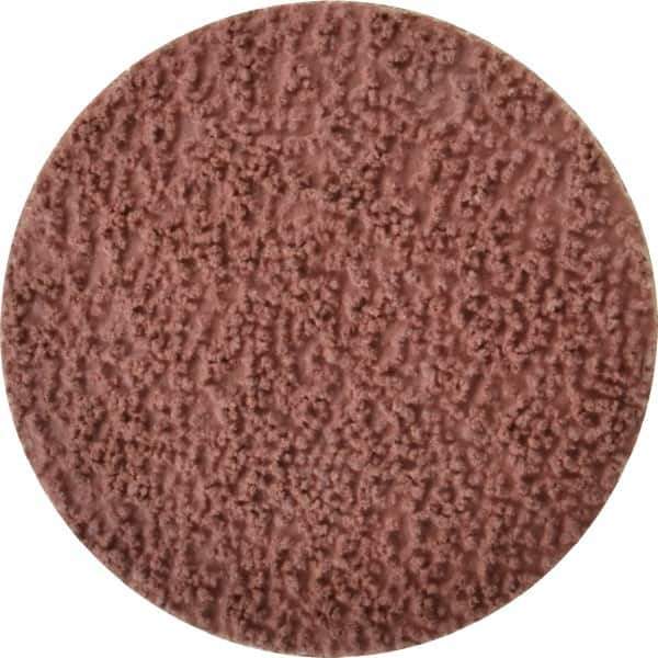 Made in USA - 3" Disc Diam, 80 Grit, Aluminum Oxide Quick Change Disc - Type S Attaching System, Coated, Brown, Medium Grade - Apex Tool & Supply