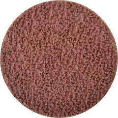 Made in USA - 3" Disc Diam, 80 Grit, Aluminum Oxide Quick Change Disc - Type S Attaching System, Coated, Brown, Medium Grade - Apex Tool & Supply