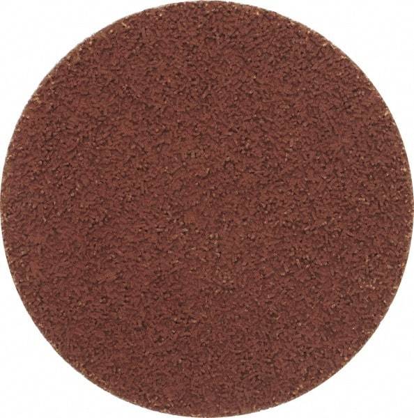 Made in USA - 3" Disc Diam, 400 Grit, Aluminum Oxide Quick Change Disc - Type S Attaching System, Coated, Brown, Super Fine Grade - Apex Tool & Supply