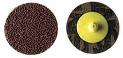 Made in USA - 3" Disc Diam, 240 Grit, Aluminum Oxide Quick Change Disc - Type S Attaching System, Coated, Brown, Very Fine Grade - Apex Tool & Supply