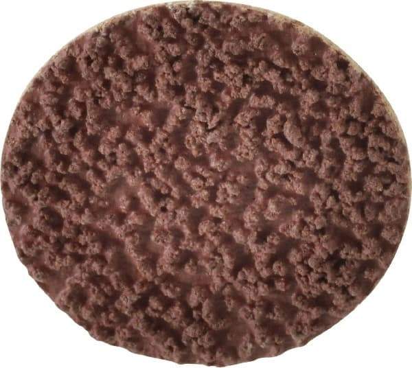 Made in USA - 1-1/2" Disc Diam, 80 Grit, Aluminum Oxide Quick Change Disc - Type R Attaching System, Coated, Brown, Medium Grade - Apex Tool & Supply