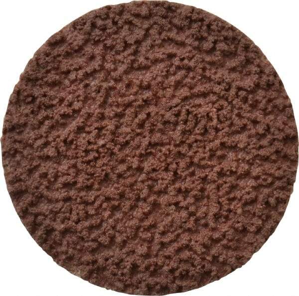 Made in USA - 1-1/2" Disc Diam, 120 Grit, Aluminum Oxide Quick Change Disc - Type R Attaching System, Coated, Brown, Fine Grade - Apex Tool & Supply