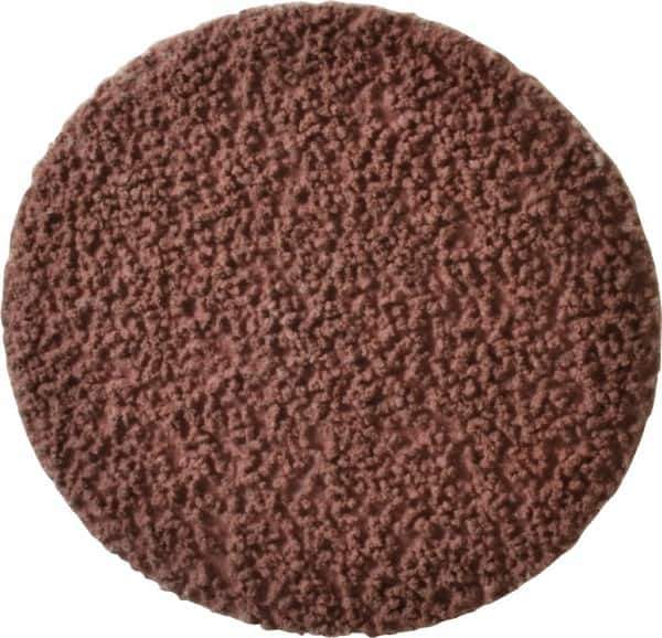 Made in USA - 3" Disc Diam, 80 Grit, Aluminum Oxide Quick Change Disc - Type R Attaching System, Coated, Brown, Medium Grade - Apex Tool & Supply