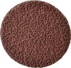 Made in USA - 3" Disc Diam, 80 Grit, Aluminum Oxide Quick Change Disc - Type R Attaching System, Coated, Brown, Medium Grade - Apex Tool & Supply