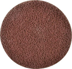 Made in USA - 3" Disc Diam, 120 Grit, Aluminum Oxide Quick Change Disc - Type R Attaching System, Coated, Brown, Fine Grade - Apex Tool & Supply