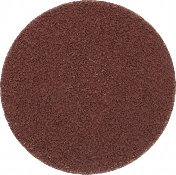 Made in USA - 3" Disc Diam, 320 Grit, Aluminum Oxide Quick Change Disc - Type R Attaching System, Coated, Brown, Extra Fine Grade - Apex Tool & Supply
