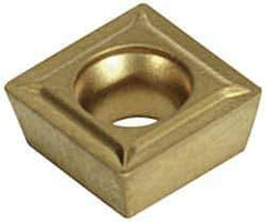 Hertel - SCMT32.52 LF Grade HC210 Carbide Turning Insert - TiN Finish, 90° Square, 3/8" Inscr Circle, 5/32" Thick, 1/32" Corner Radius - Apex Tool & Supply