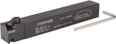 Hertel - CTAP, Right Hand Cut, 3° Lead Angle, 5/8" Shank Height x 5/8" Shank Width, Positive Rake Indexable Turning Toolholder - 4-1/2" OAL, TP..22 Insert Compatibility, Series Clamp Type - Apex Tool & Supply