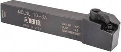 Hertel - MCLN, Left Hand Cut, 5° Lead Angle, 5/8" Shank Height x 5/8" Shank Width, Negative Rake Indexable Turning Toolholder - 4" OAL, CN..32. Insert Compatibility, Series Multi-Option - Apex Tool & Supply