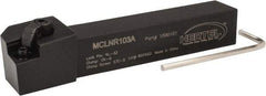 Hertel - MCLN, Right Hand Cut, 5° Lead Angle, 5/8" Shank Height x 5/8" Shank Width, Negative Rake Indexable Turning Toolholder - 4" OAL, CN..32. Insert Compatibility, Series Multi-Option - Apex Tool & Supply
