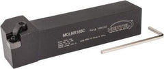 Hertel - MCLN, Right Hand Cut, 5° Lead Angle, 1" Shank Height x 1" Shank Width, Negative Rake Indexable Turning Toolholder - 5" OAL, CN..32. Insert Compatibility, Series Multi-Option - Apex Tool & Supply
