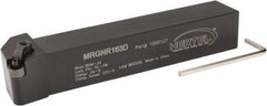 Hertel - MRGN, Right Hand Cut, 15° Lead Angle, 1" Shank Height x 1" Shank Width, Negative Rake Indexable Turning Toolholder - 6" OAL, RN..32 Insert Compatibility, Series Multi-Option - Apex Tool & Supply