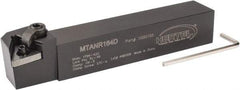 Hertel - MTAN, Right Hand Cut, 3° Lead Angle, 1" Shank Height x 1" Shank Width, Negative Rake Indexable Turning Toolholder - 6" OAL, TN..43. Insert Compatibility, Series Multi-Option - Apex Tool & Supply