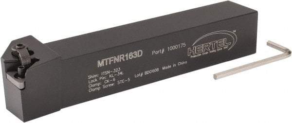 Hertel - MTFN, Right Hand Cut, 1" Shank Height x 1" Shank Width, Negative Rake Indexable Turning Toolholder - 6" OAL, TN..33. Insert Compatibility, Series Multi-Option - Apex Tool & Supply