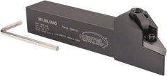 Hertel - MVJN, Left Hand Cut, 3° Lead Angle, 1" Shank Height x 1" Shank Width, Negative Rake Indexable Turning Toolholder - 6" OAL, VN..43. Insert Compatibility, Series Multi-Option - Apex Tool & Supply