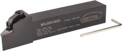 Hertel - MVJN, Right Hand Cut, 3° Lead Angle, 1" Shank Height x 1" Shank Width, Negative Rake Indexable Turning Toolholder - 6" OAL, VN..33. Insert Compatibility, Series Multi-Option - Apex Tool & Supply