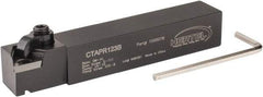 Hertel - CTAP, Right Hand Cut, 3° Lead Angle, 3/4" Shank Height x 3/4" Shank Width, Neutral Rake Indexable Turning Toolholder - 4-1/2" OAL, TP..32. Insert Compatibility, Series Clamp Type - Apex Tool & Supply