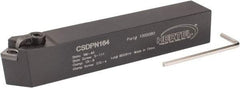 Hertel - CSDP, Neutral Cut, 0° Lead Angle, 1" Shank Height x 1" Shank Width, Positive Rake Indexable Turning Toolholder - 6" OAL, SP.. 422 Insert Compatibility, Series Clamp Type - Apex Tool & Supply