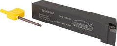 Hertel - SDJC, Left Hand Cut, 3° Lead Angle, 1" Shank Height x 1" Shank Width, Neutral Rake Indexable Turning Toolholder - 6" OAL, DC..32.5. Insert Compatibility, Series Screw-Type - Apex Tool & Supply