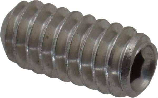 Value Collection - #2-56 UNC, 3/16" OAL, Cup Point Set Screw - Grade 18-8 Stainless Steel, 0.035" Key - Apex Tool & Supply