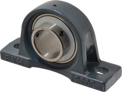 Value Collection - 1-3/4" ID, 4-3/16" OAW x 7-15/32" OAL x 4-3/16" OAH High Temperature Ball Bearing Pillow Block - 4,510 Lb Static Cap, 7,200 Lb Dyn Cap, 5-3/4" Btw Mnt Hole Ctrs, 2-1/8" Base-to-Ctr Ht, Cast Iron - Apex Tool & Supply