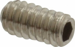 Value Collection - #3-48 UNC, 3/16" OAL, Cup Point Set Screw - Grade 18-8 Stainless Steel, 0.05" Key - Apex Tool & Supply