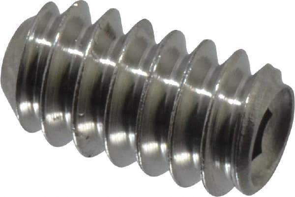Value Collection - #6-32 UNC, 1/4" OAL, Cup Point Set Screw - Grade 18-8 Stainless Steel, 1/16" Key - Apex Tool & Supply