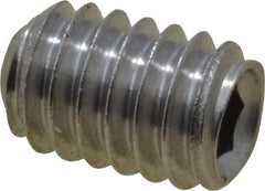 Value Collection - #8-32 UNC, 1/4" OAL, Cup Point Set Screw - Grade 18-8 Stainless Steel, 5/64" Key - Apex Tool & Supply