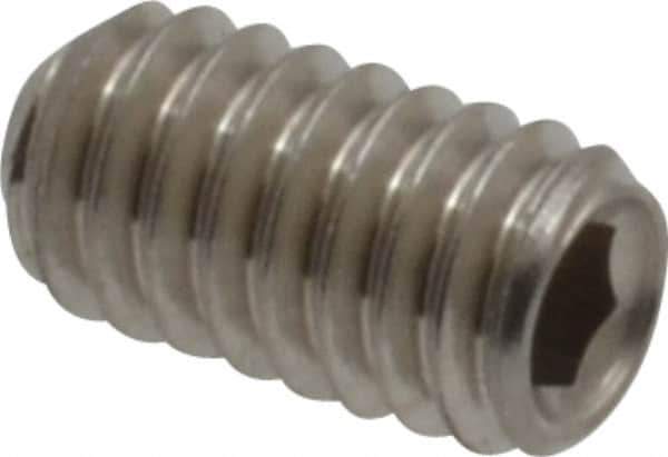 Value Collection - #8-32 UNC, 5/16" OAL, Cup Point Set Screw - Grade 18-8 Stainless Steel, 5/64" Key - Apex Tool & Supply